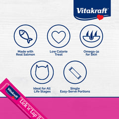 Vitakraft Lick 'N' Lap squeezable treats, convenient hydration flow.