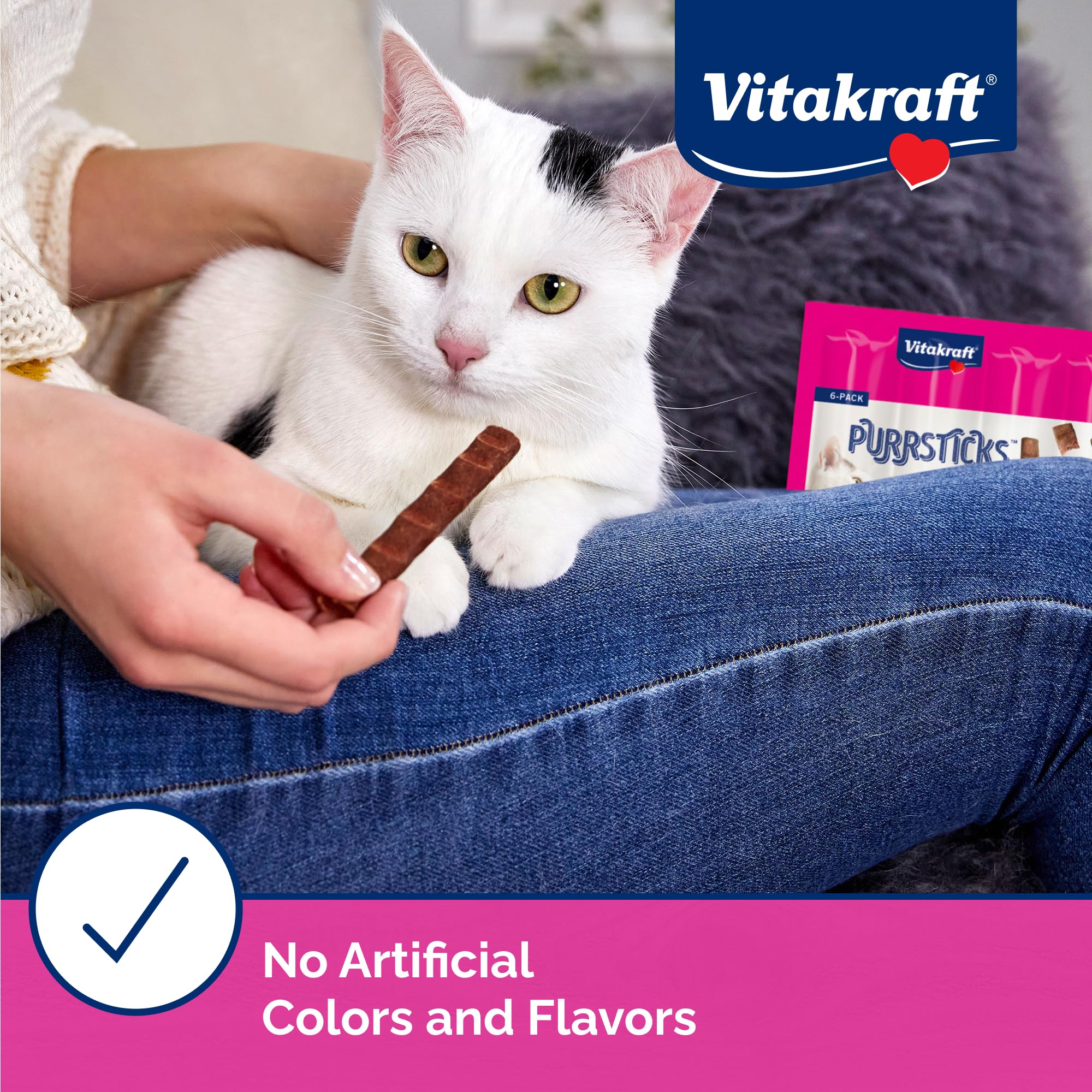 Vitakraft PurrSticks 60 sticks per box, convenient single servings
