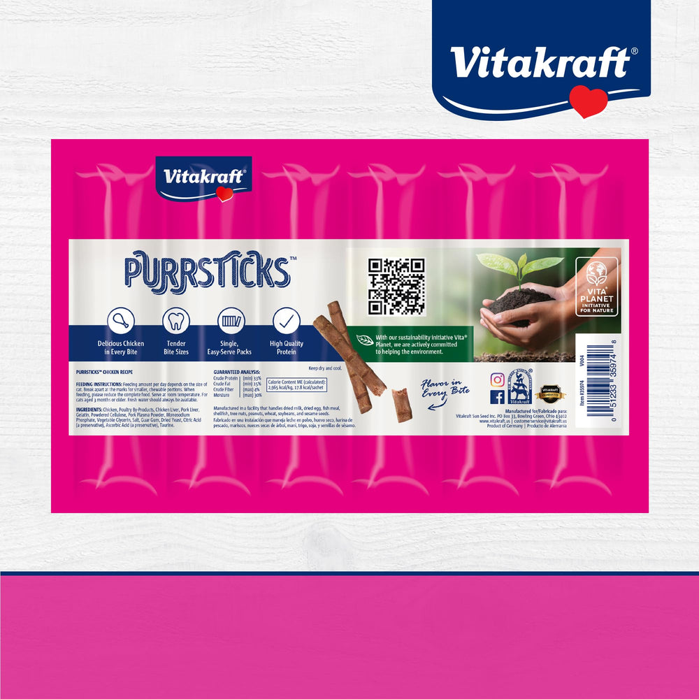 Vitakraft PurrSticks suitable for adult cats and kittens 3 months plus