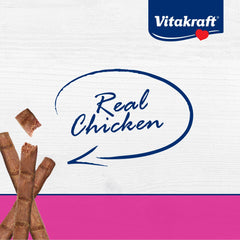 Vitakraft PurrSticks soft texture treat highlighting gentle chew for teeth
