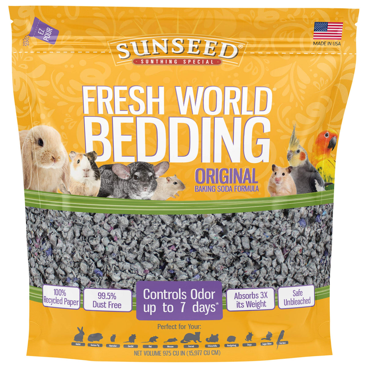 Vitakraft Sunseed bedding soft-nesting original gray for small animals supports cozy burrows