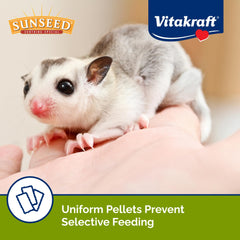 Vitakraft Sunseed Vita Prima fortified nutrition image highlights vitamins and minerals.