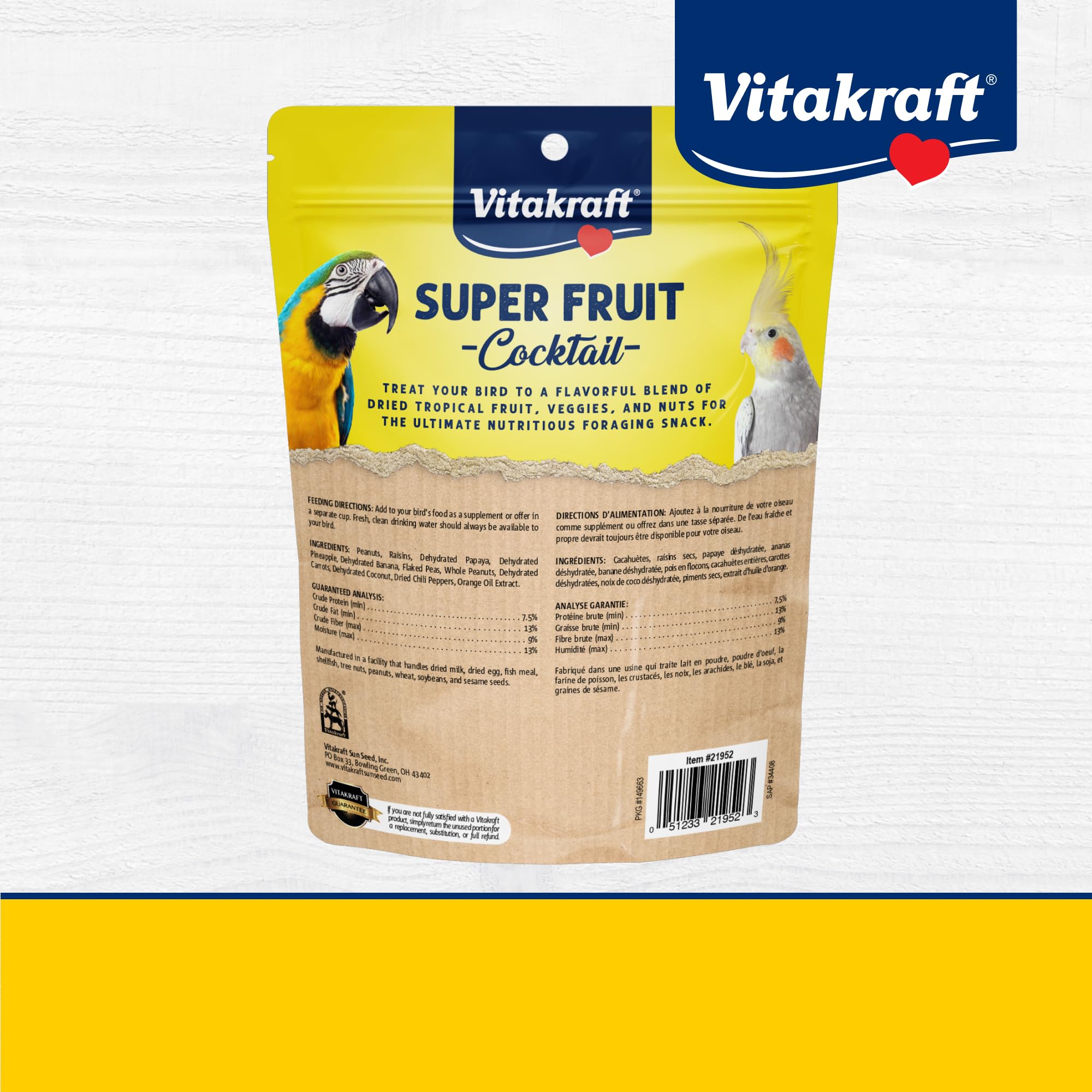Birds sample Vitakraft Super Fruit Cocktail variety for diet variety