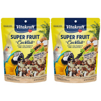 Vitakraft Super Fruit Cocktail parrot treat in hand, tasty enrichment for daily feeding