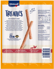 Vitakraft Treaties: hearty smoked chicken sticks with sweet potato for training moments.