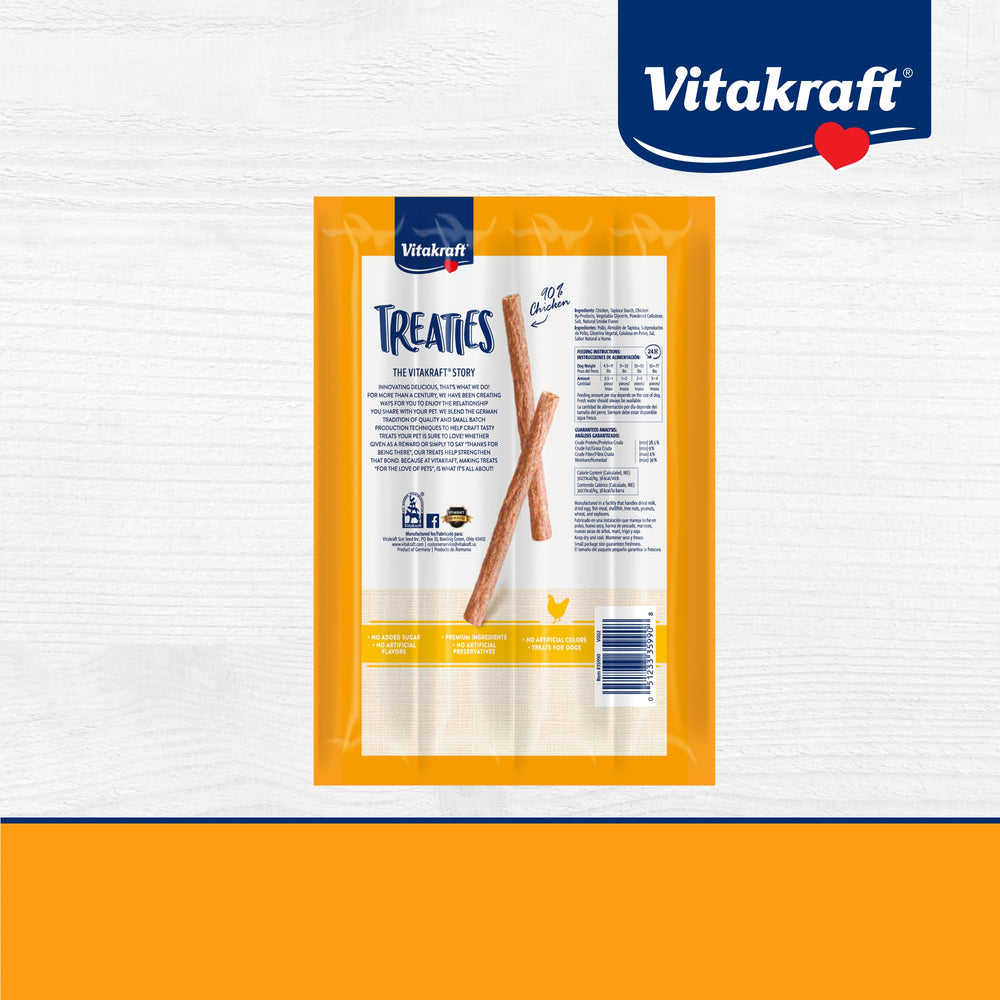 Vitakraft Treaties natural smoke flavor enhances taste and aroma.