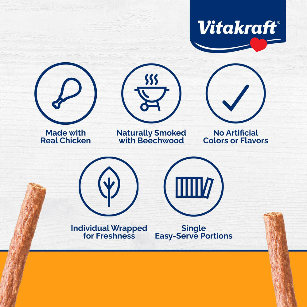 Vitakraft Treaties soft jerky texture ideal for longer-lasting chews.