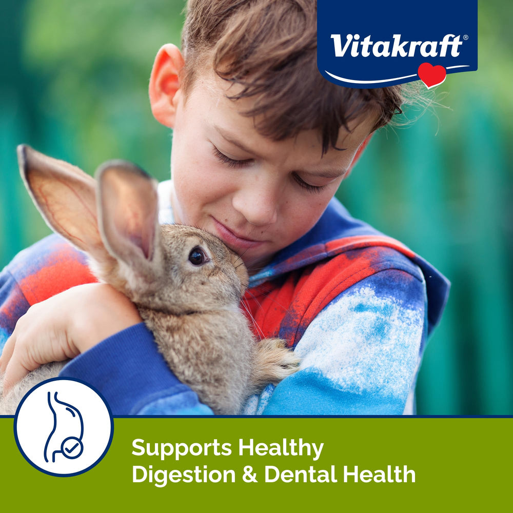 Vitakraft VitaSmart timothy hay base emphasizing high-fiber foundation for digestion