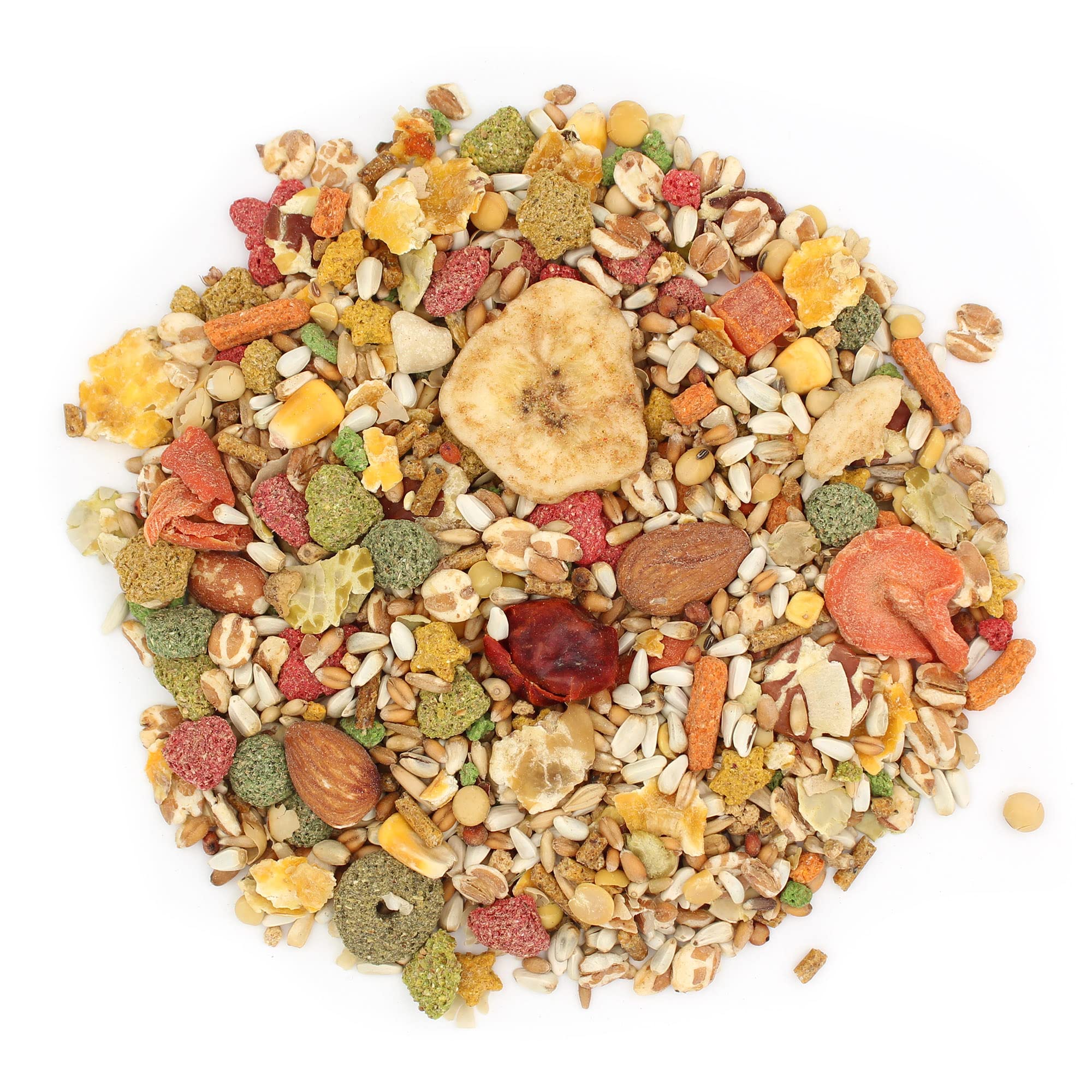 Vitakraft VitaSmart variety mix with seeds, grains, fruits and vegetables for mealtime variety.