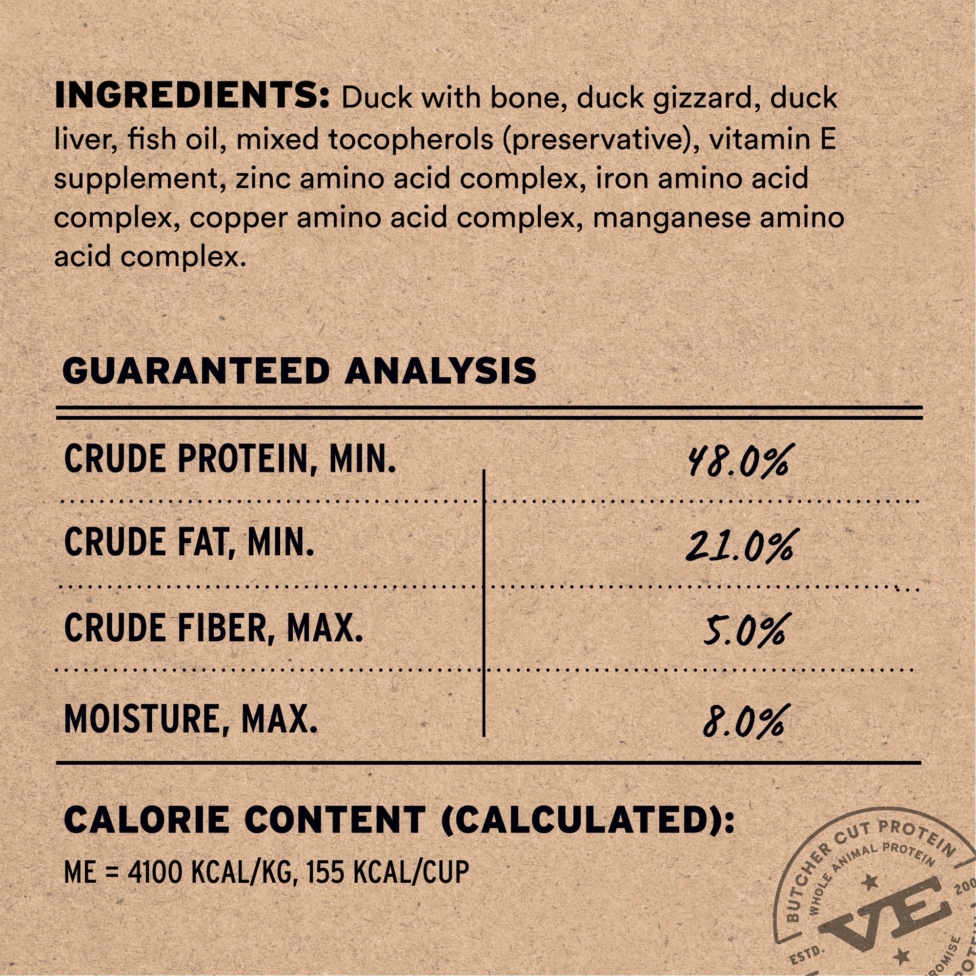 Vital Essentials crumble and rehydrate duck soft nibs to boost moisture and aroma