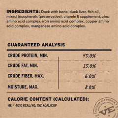 Vital Essentials Duck Soft Nibs rehydrated morsels: soft textures gentler on teeth