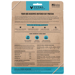 Vital Essentials freeze-dried beef nibs packaging for easy storage and quick serving