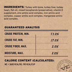 Pouring Vital Essentials turkey mini nibs into a dish for easy serving.