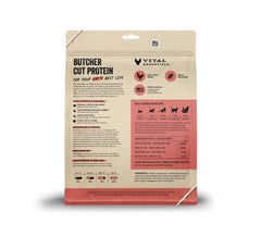 Close-up of Vital Essentials mini patties showing premium chicken protein