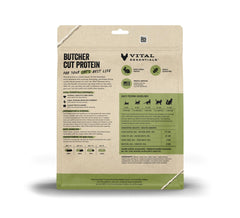 Vital Essentials patties crumbled over dry food for moisture.