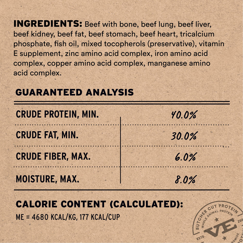 Vital Essentials USA-sourced beef protein supports active dogs with quality, traceable ingredients