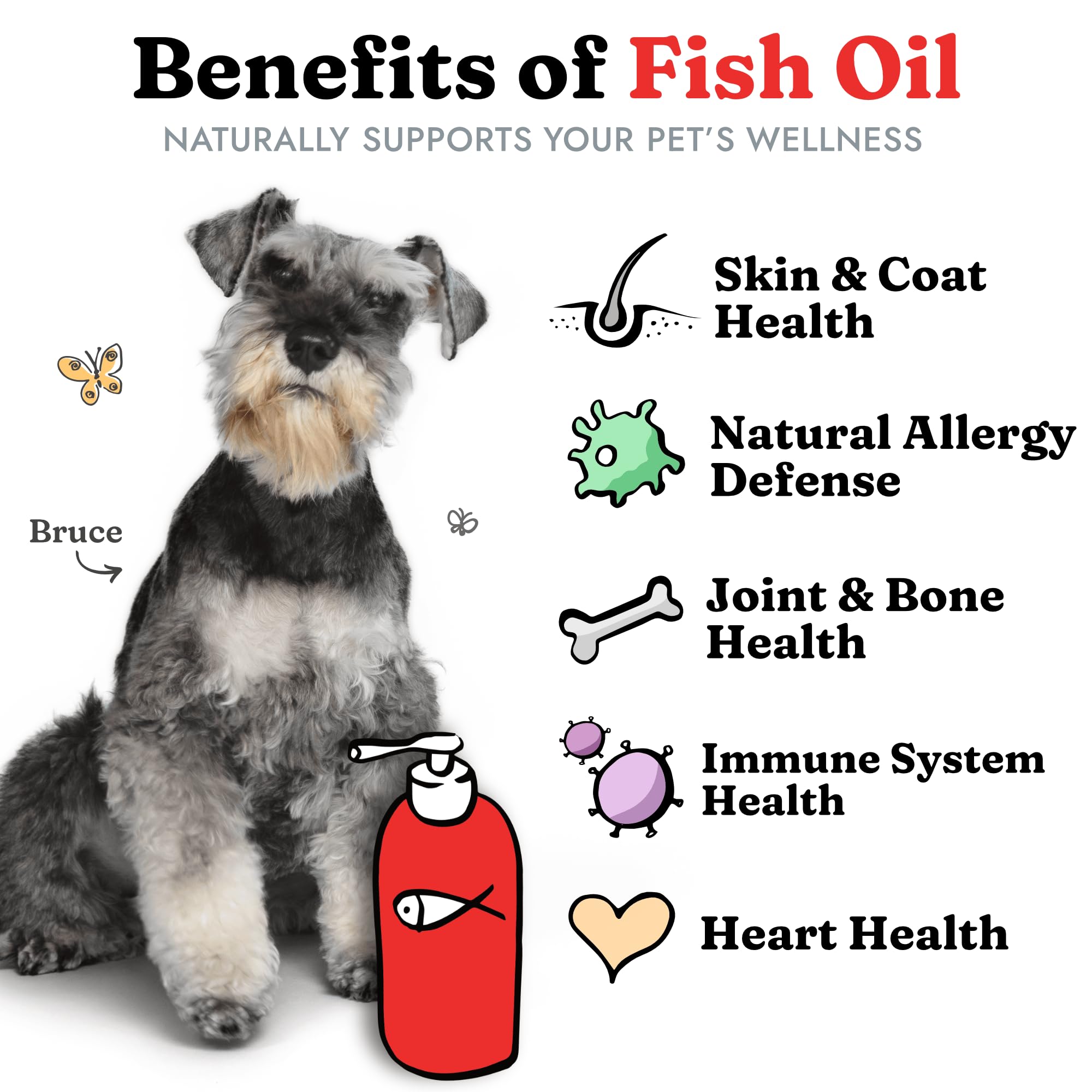 Vital Pet Life Fish Oil for Dogs pour demonstrates easy administration and potential skin nourishment.