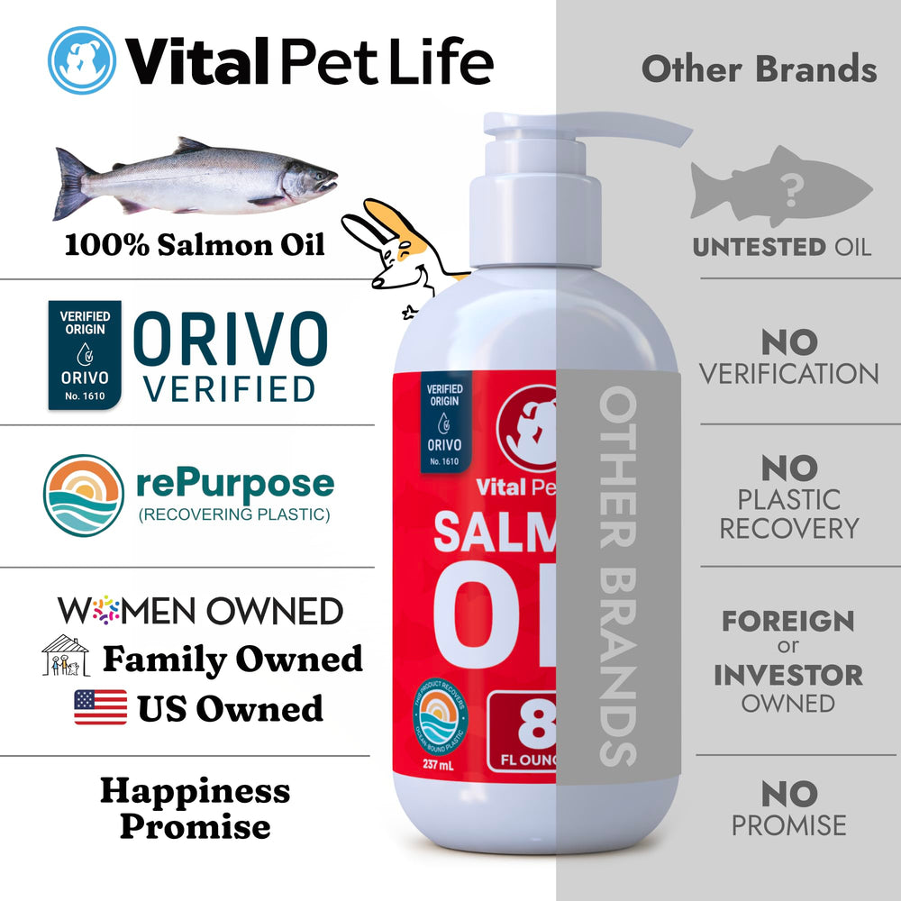 Vital Pet Life Salmon Oil cat skin comfort and activity support