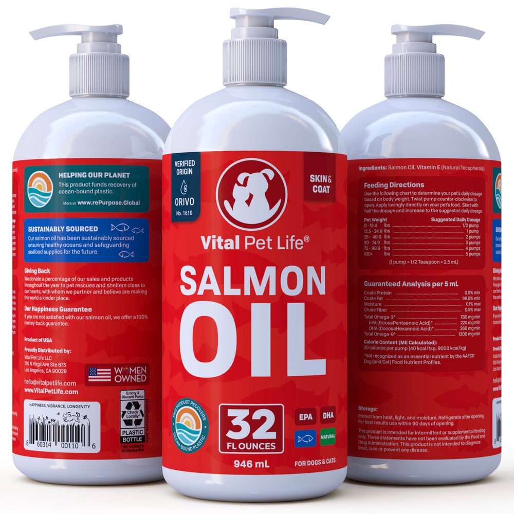 Vital Pet Life salmon oil omega-3 fish oil for pets