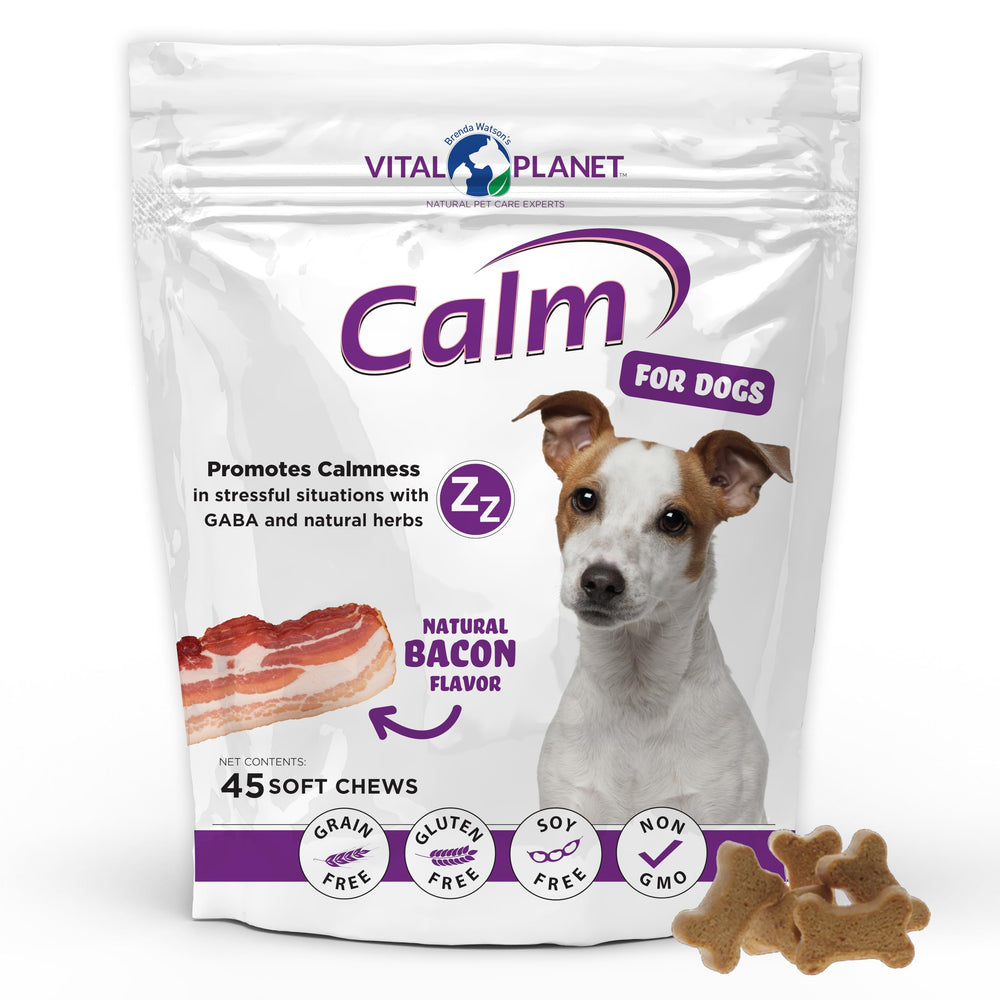 Vital Planet Calm bottle pour shows easy calming support for stressful moments.