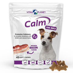 Vital Planet Calm bottle pour shows easy calming support for stressful moments.