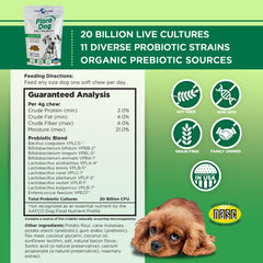Vital Planet Flora Dog Probiotics bacon-flavor soft chews appeal to dogs