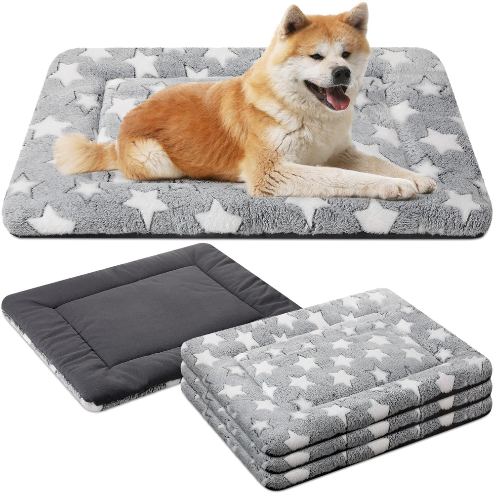 VitalCozy four-pack crate pads in setup view for cozy, washable pet comfort.