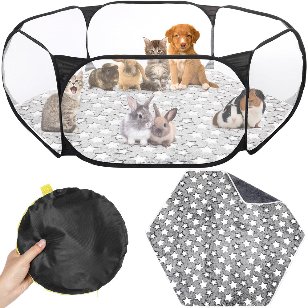 VitalCozy hamster playpen frame opening for fast setup indoors or outdoors.