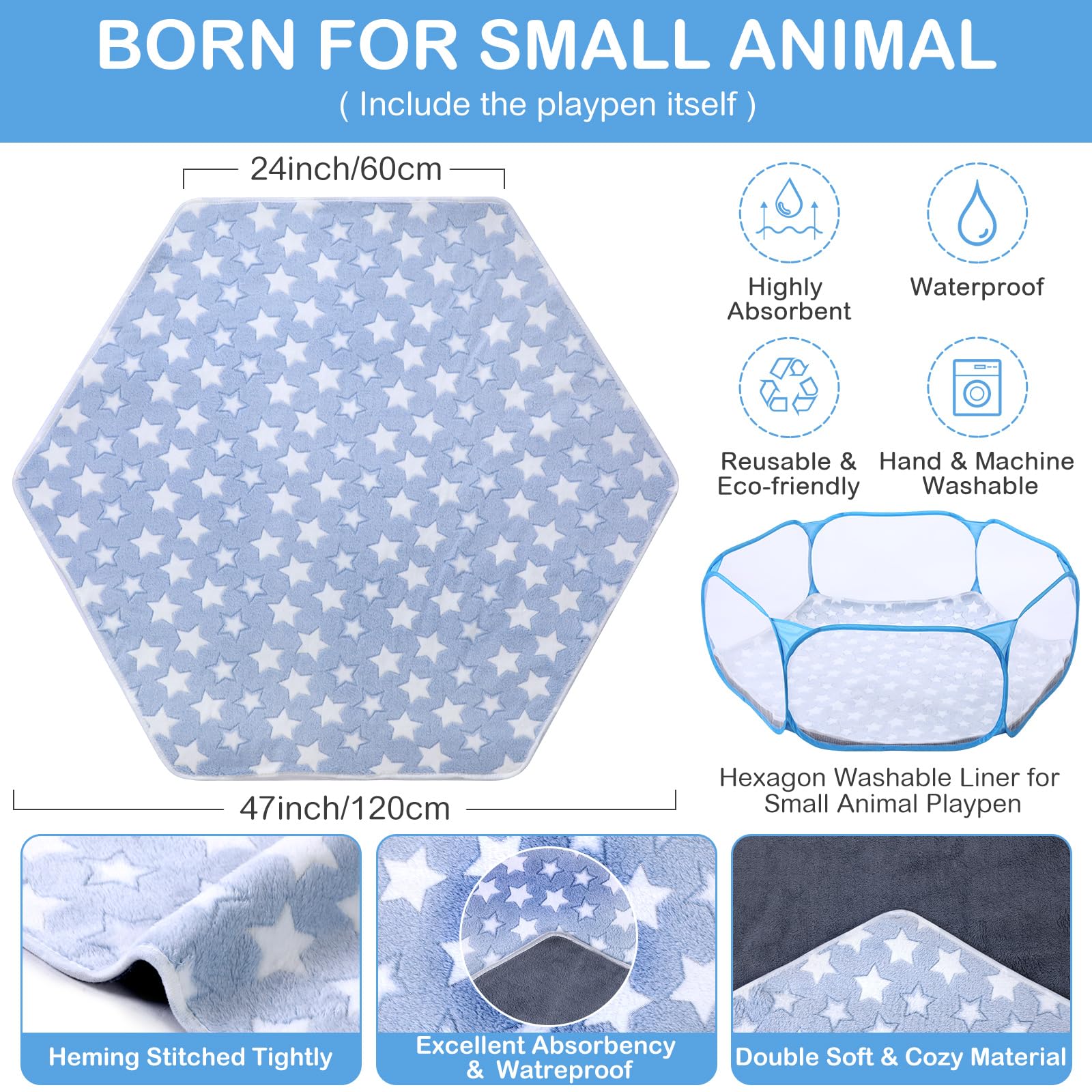 VitalCozy portable yard fence with mat for travel and outdoor use.