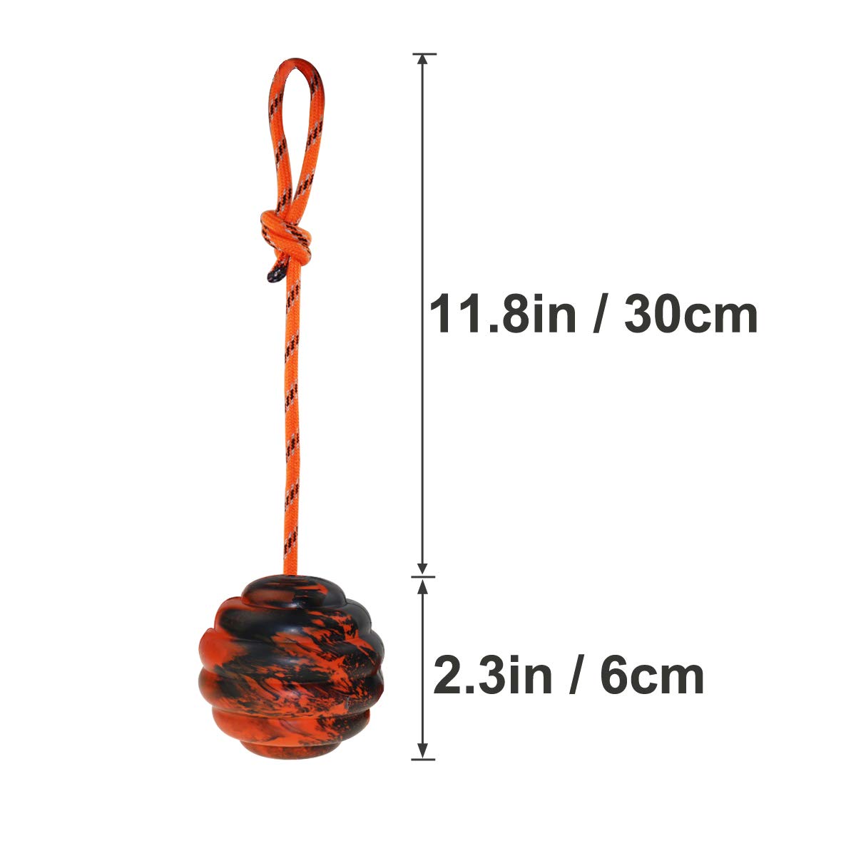 Vitalili bright colored rope ball sparks playful interaction and bonding with your dog.
