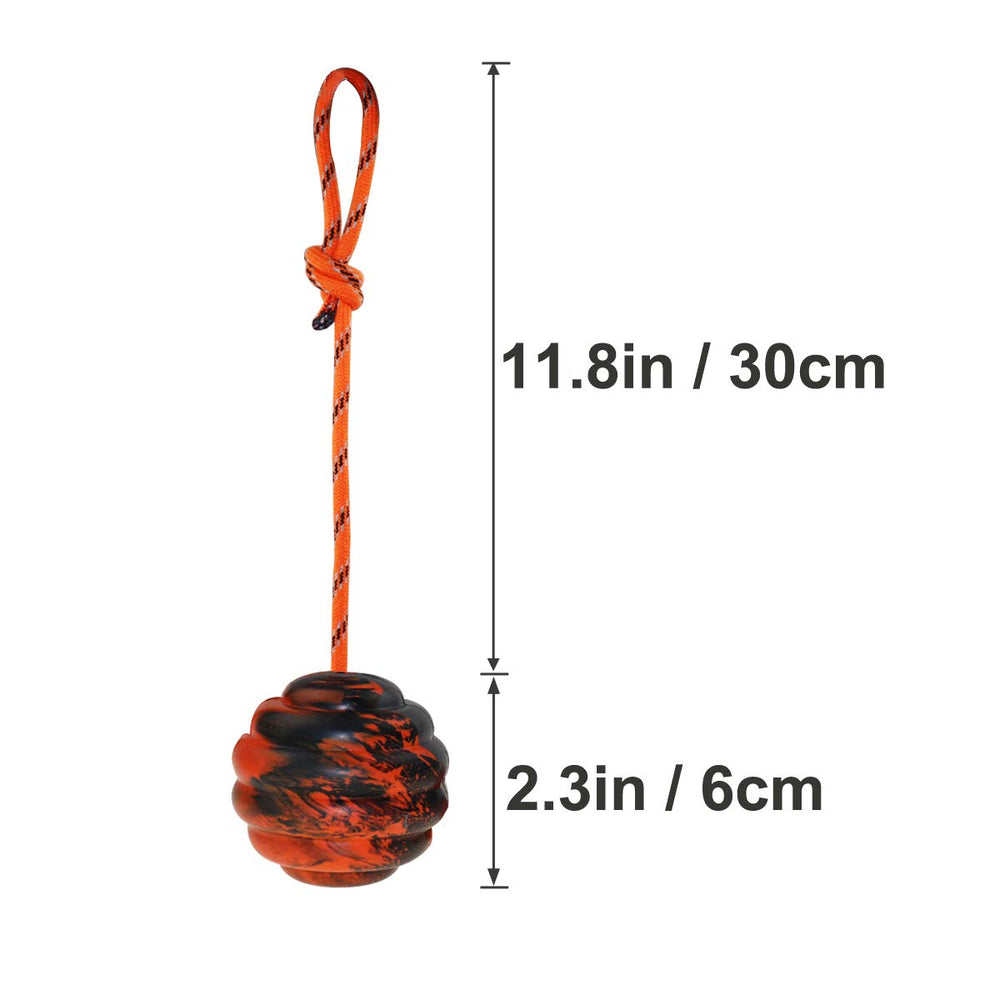 Vitalili bright colored rope ball sparks playful interaction and bonding with your dog.