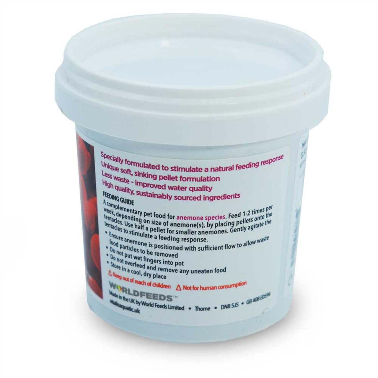 Vitalis Marine Anemone Pellets for carpet anemones in a reef tank