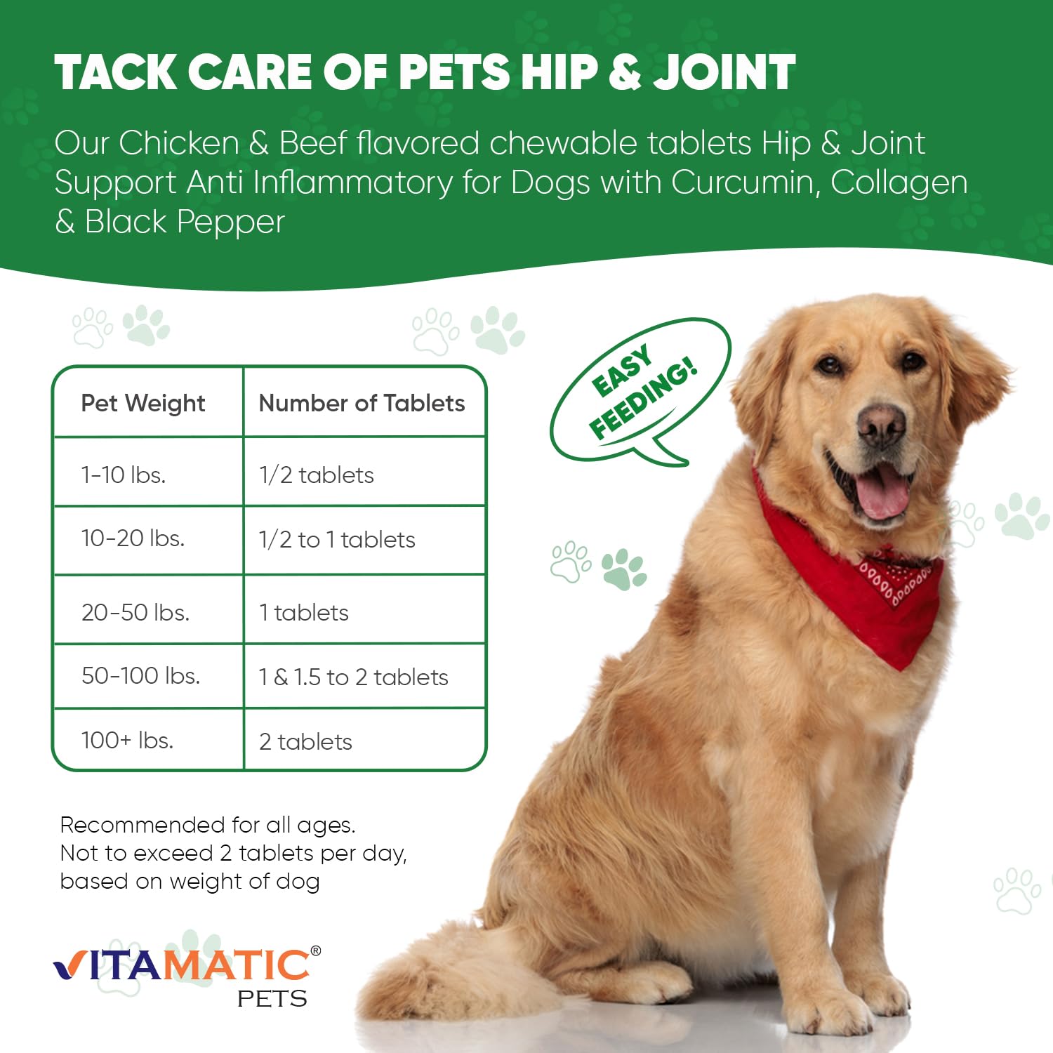 Vitamatic Turmeric for Dogs chews closeup emphasizing bioavailability benefits