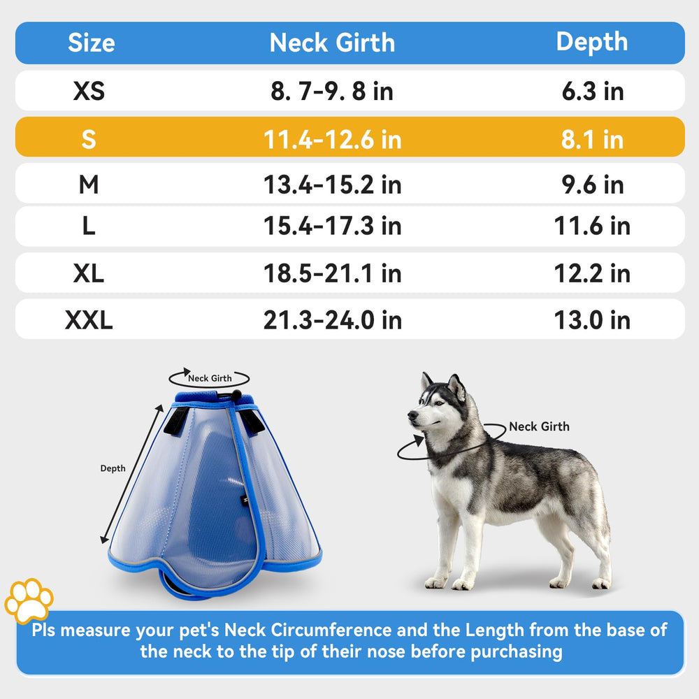 Vithael waterproof outer layer of dog cone, easy to wipe clean after outdoor use