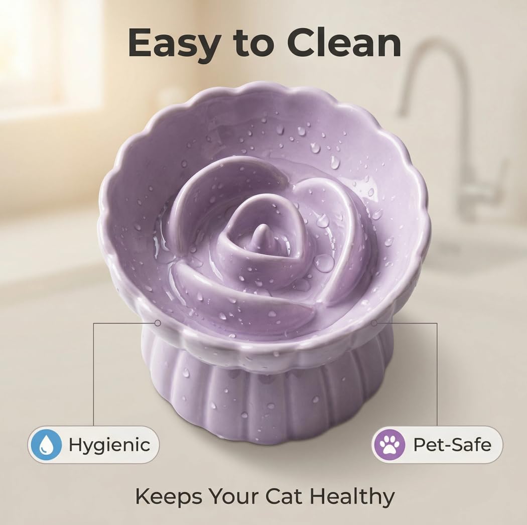 Vitisyao slow-feeder grooves help slow meals for better digestion.