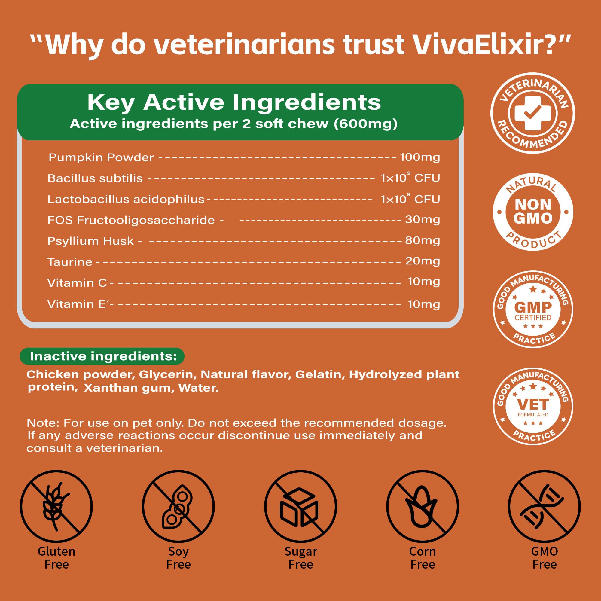 VivaElixir cat-gut-balance chews support balanced digestion for daily care.