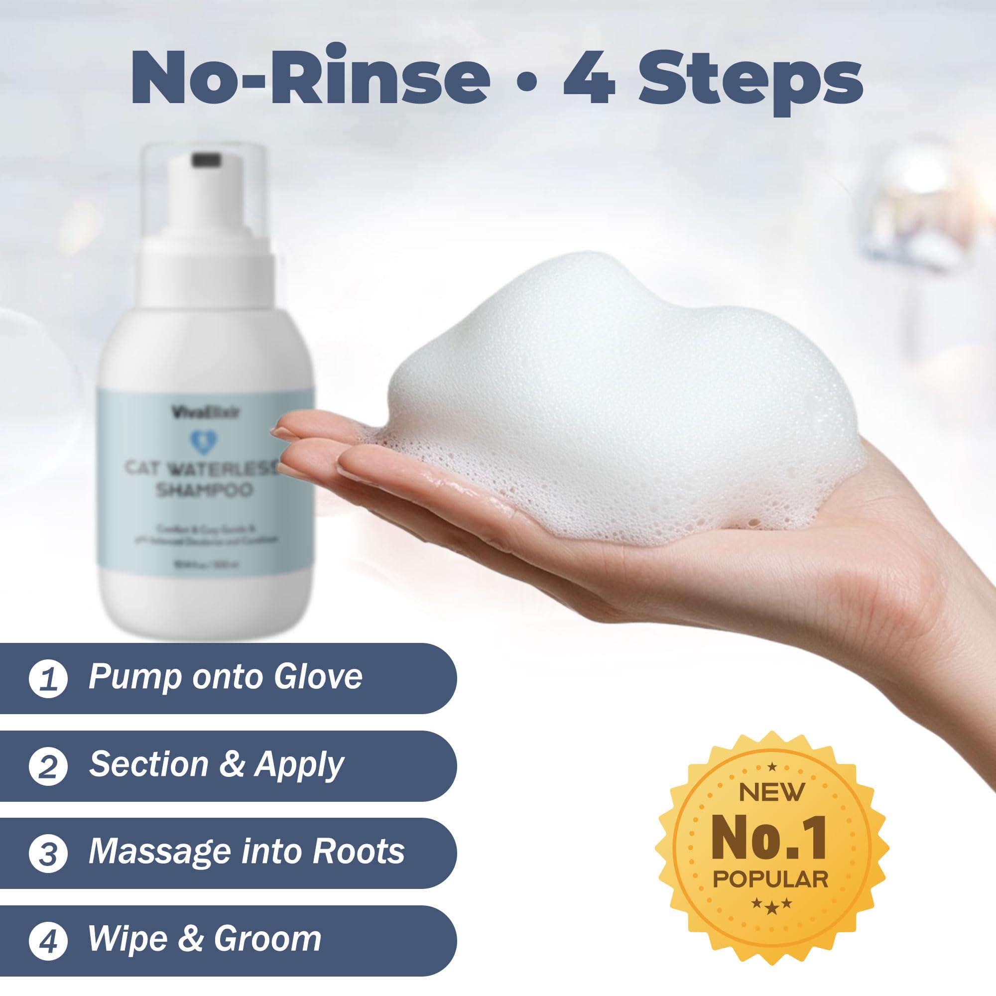 VivaElixir 500 mL bottle plus glove included for at-home care.