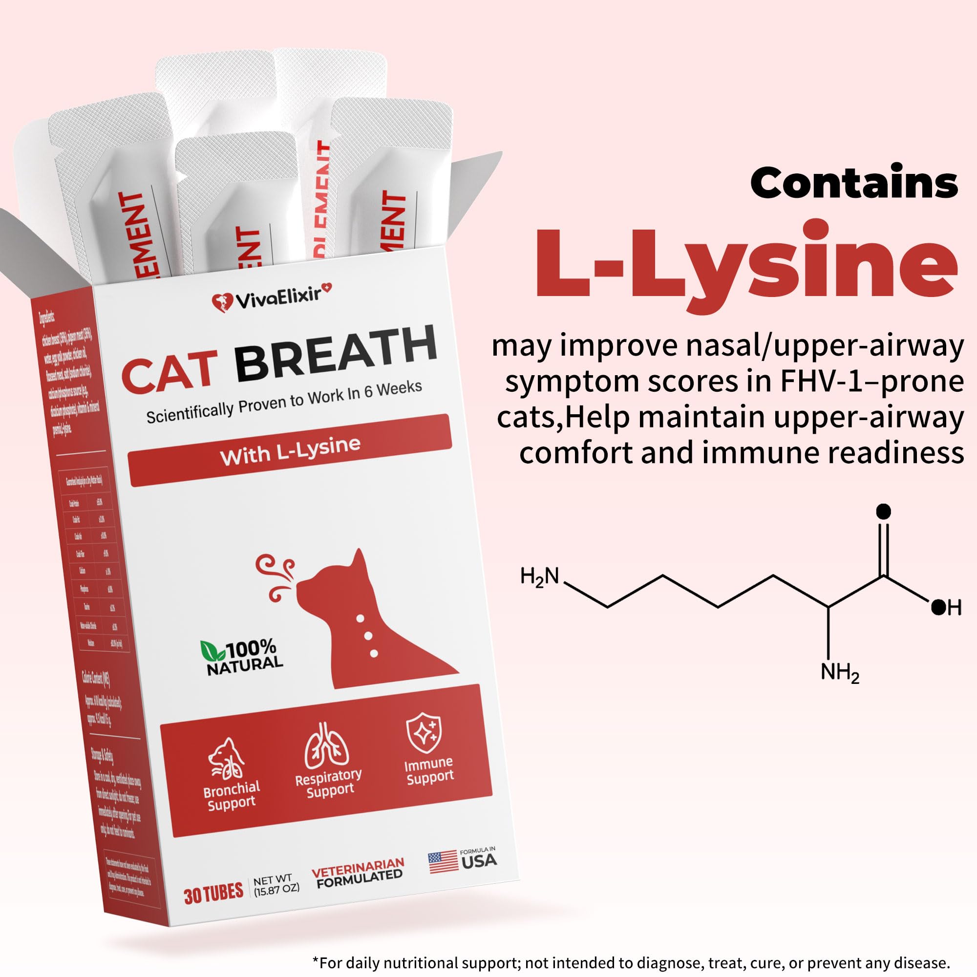 VivaElixir Lysine cats sticks 12 g ready for daily routine.