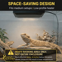 Vivarium Electronics heat panel with detachable cord for easy installation.
