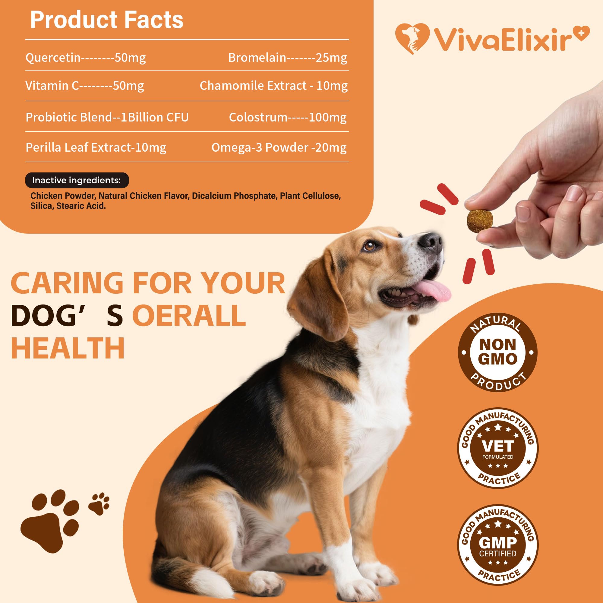Graphic showing colostrum and probiotics for immune and gut support