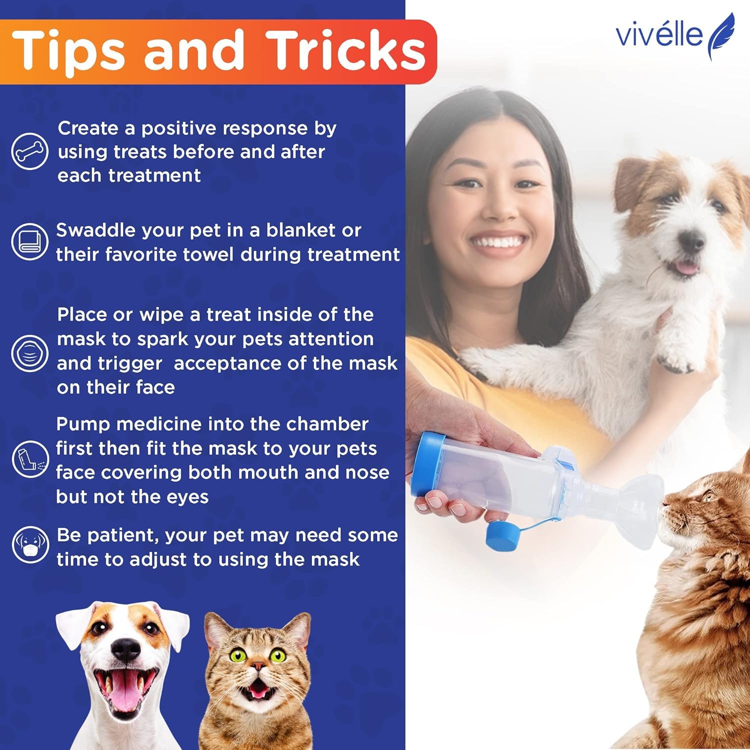 Vivelle spacer design is easy to clean between uses.