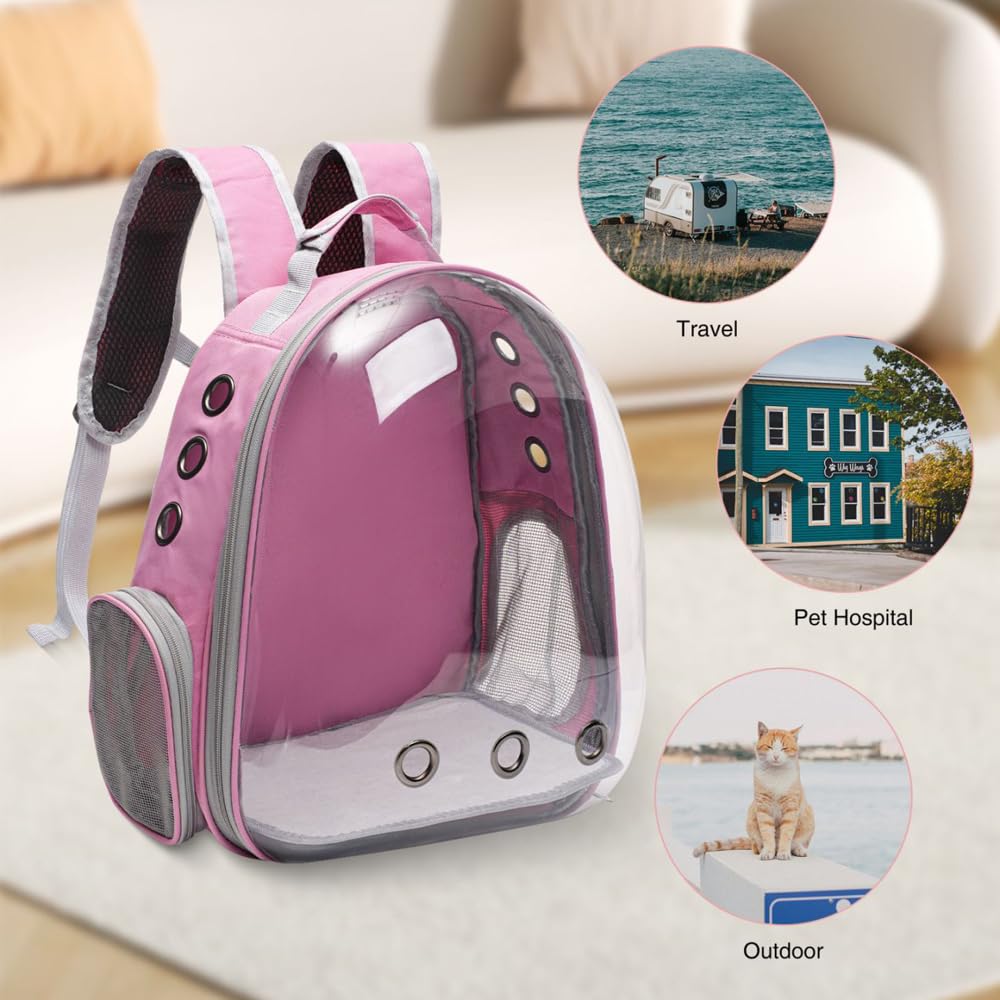 Vivicreate large cat backpack features sturdy base for stability.