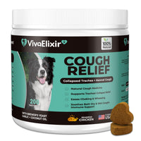 VivaElixir Kennel Cough Chews bottle front supports respiratory comfort
