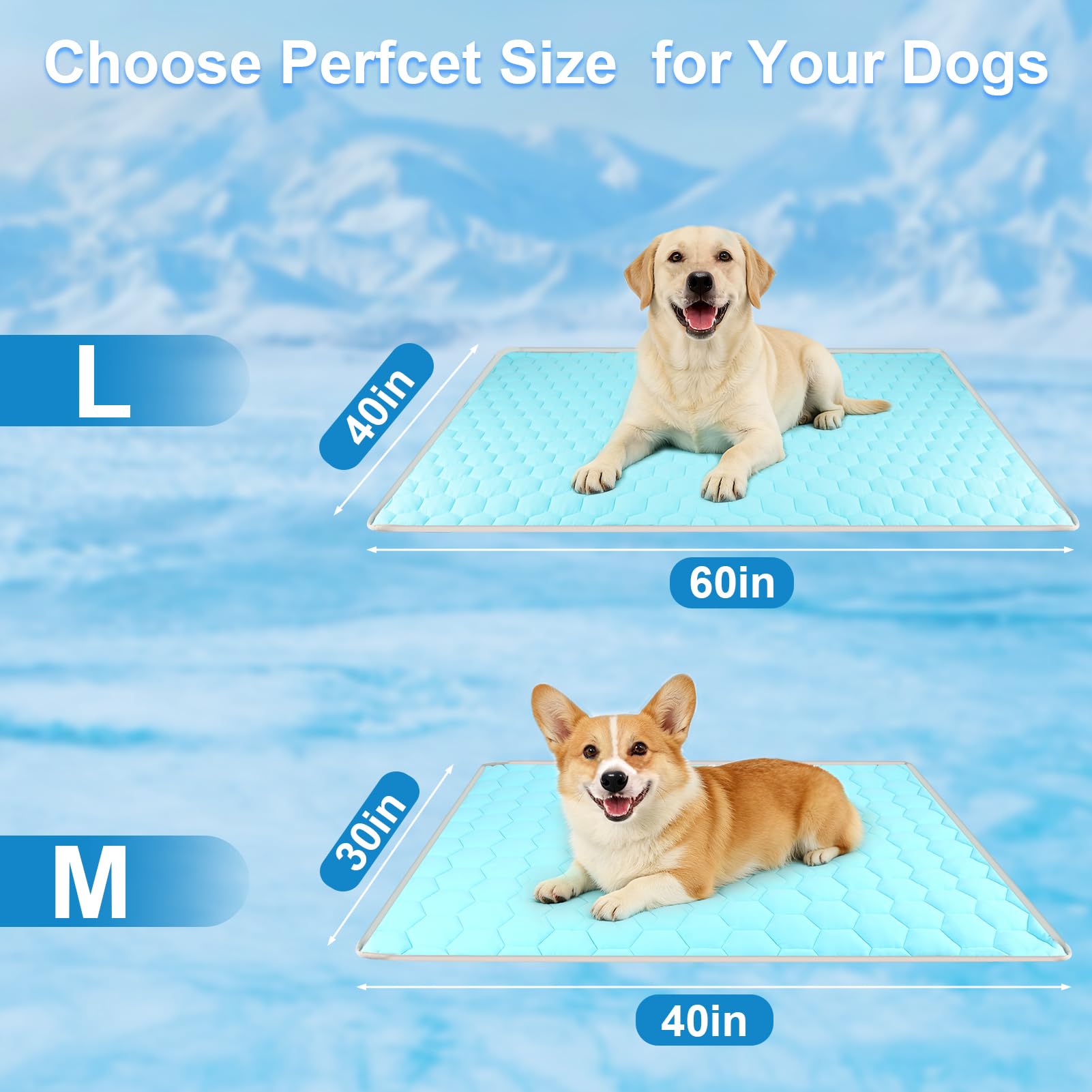 Large 40x60 inch Vivifying blanket offering ample space for big dogs.