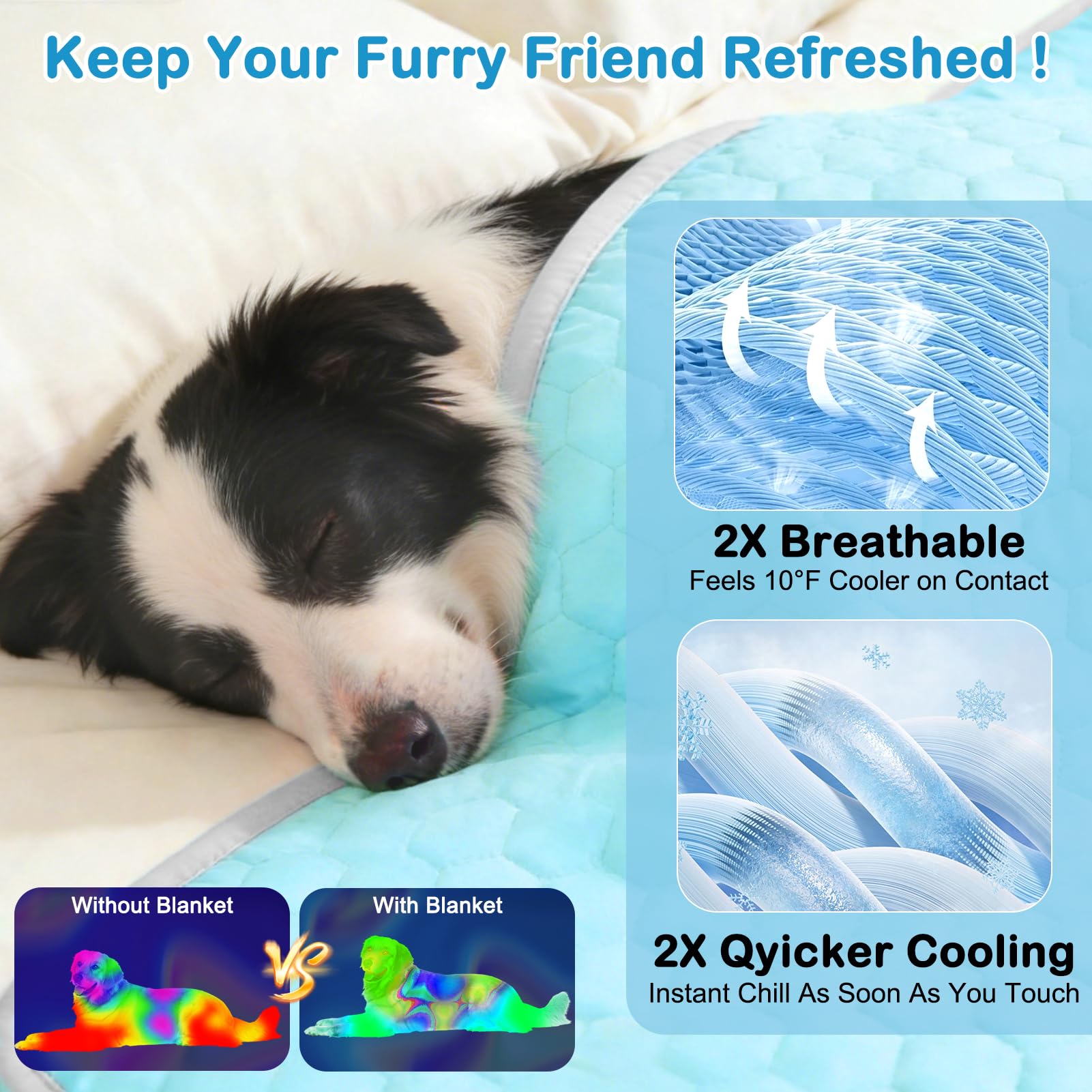 Vivifying blanket showing plush back side for cozy comfort.