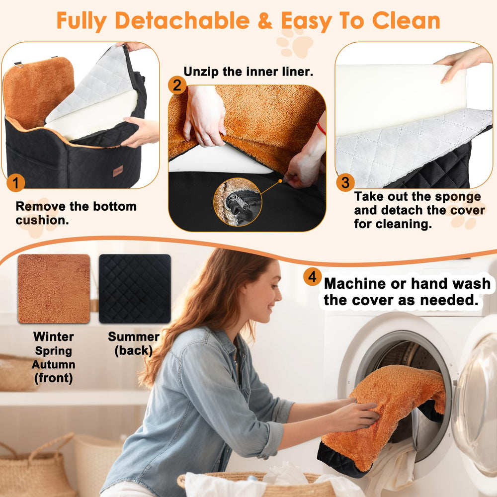 Vivifying dog car seat uses durable high-density foam to support and absorb vibrations