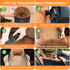 Vivifying dog car seat removable washable cover for quick, thorough cleaning.