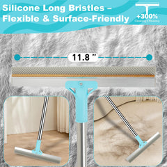 Vivifying portable hair remover for quick touch-ups on rugs and couches.