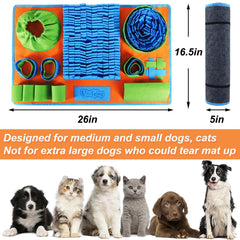 Vivifying Snuffle Mat showing eight hide spots for extended foraging and challenge.