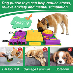 Vivifying Snuffle Mat features eight hidden treat spots to encourage sniffing and slow eating.